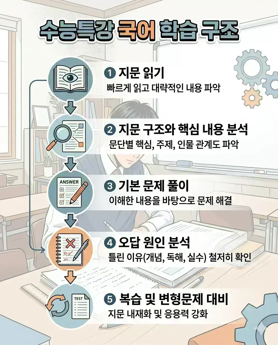 고등학교 진학을 앞두고 있거나 고등 내신과 수능 국어를 함께 준비하면서 지문 이해부터 문제풀이와 과제 관리까지 체계적인...